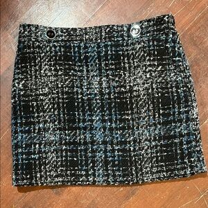 🌻3/$15🌻 LOFT Tweed Mini Skirt in Black and Blue